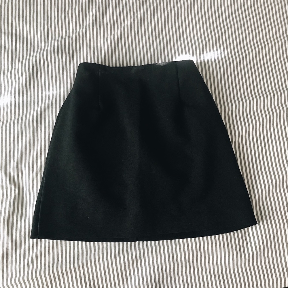 Black mini skirt